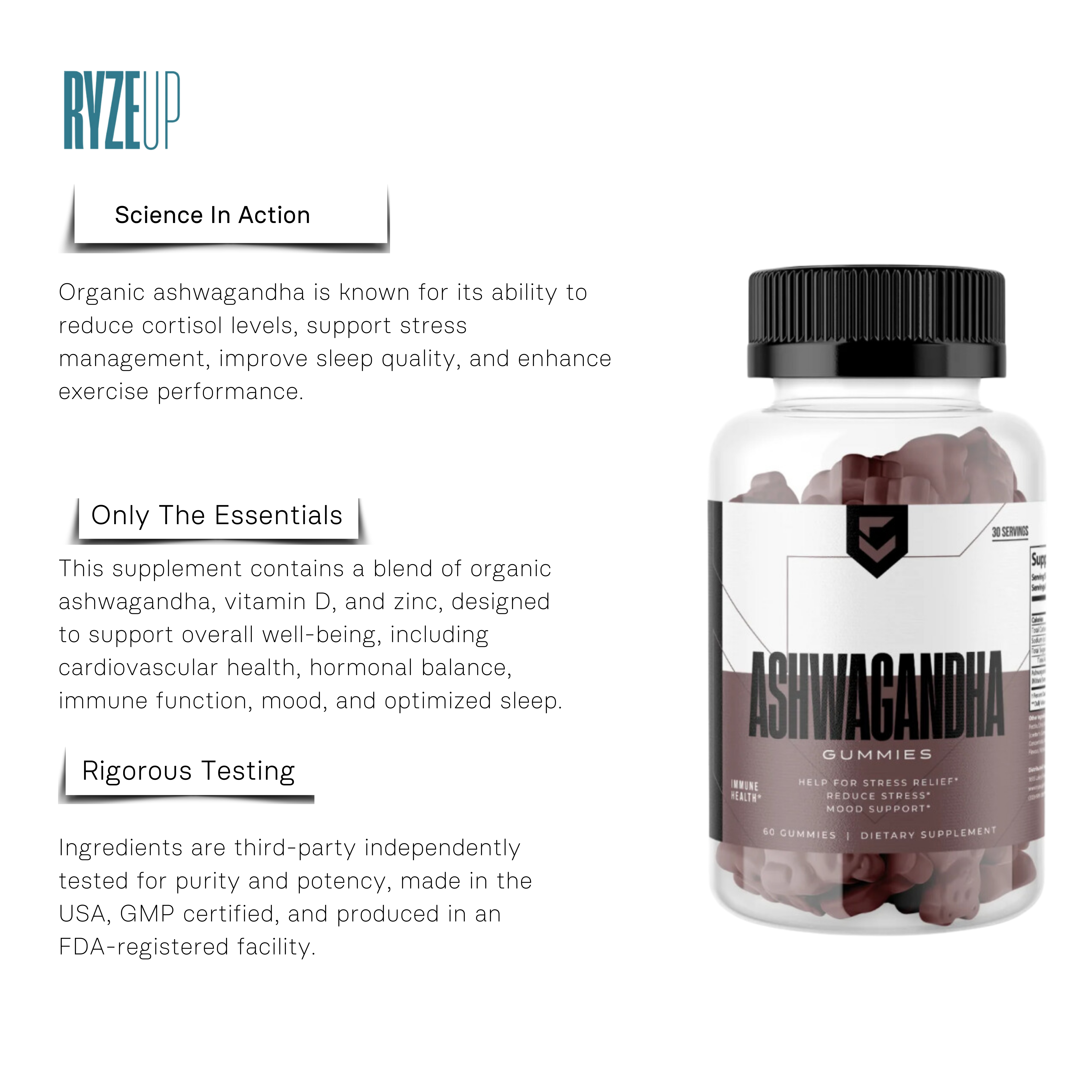 Ashwagandha with Vitamin D and Zinc Gummies