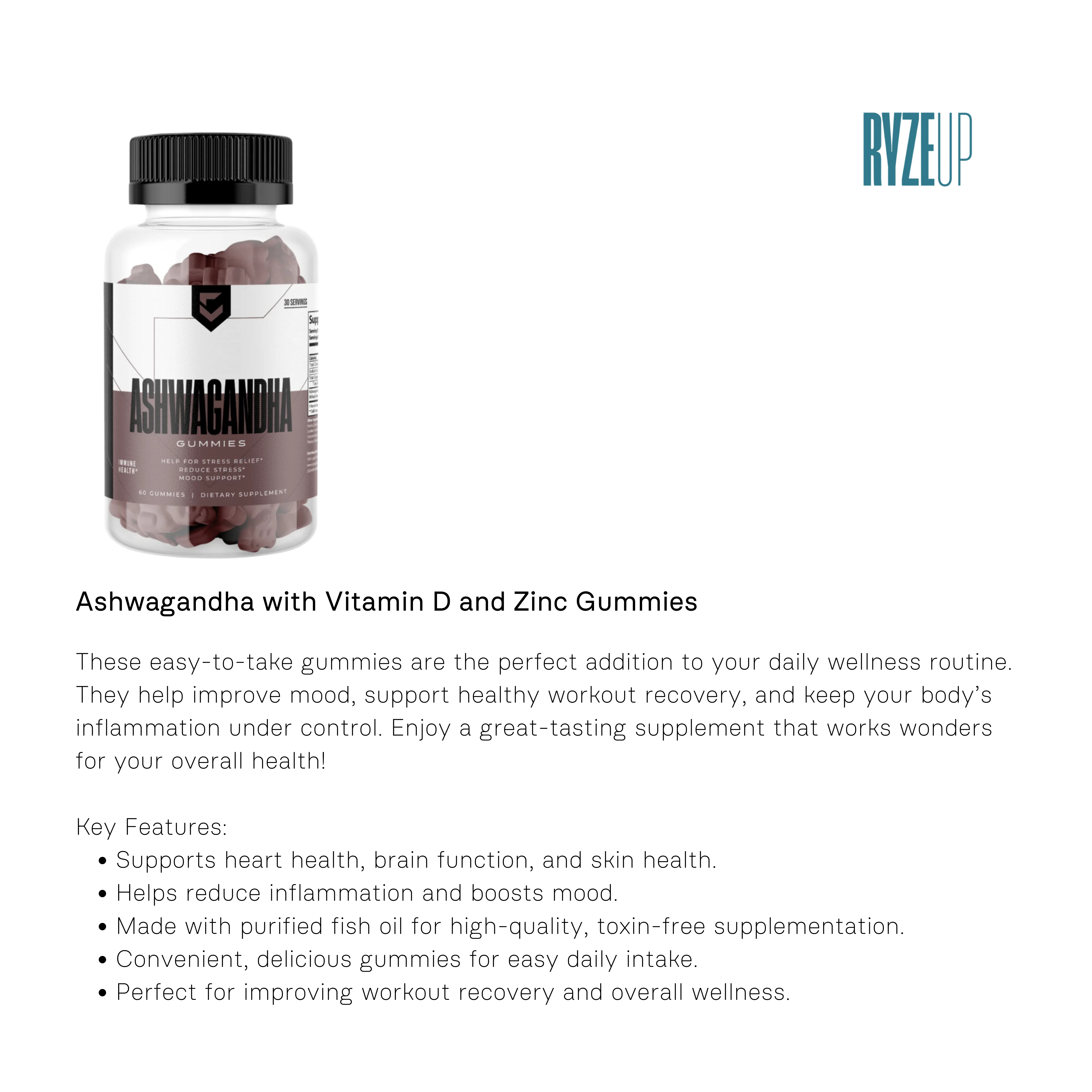 Ashwagandha with Vitamin D and Zinc Gummies