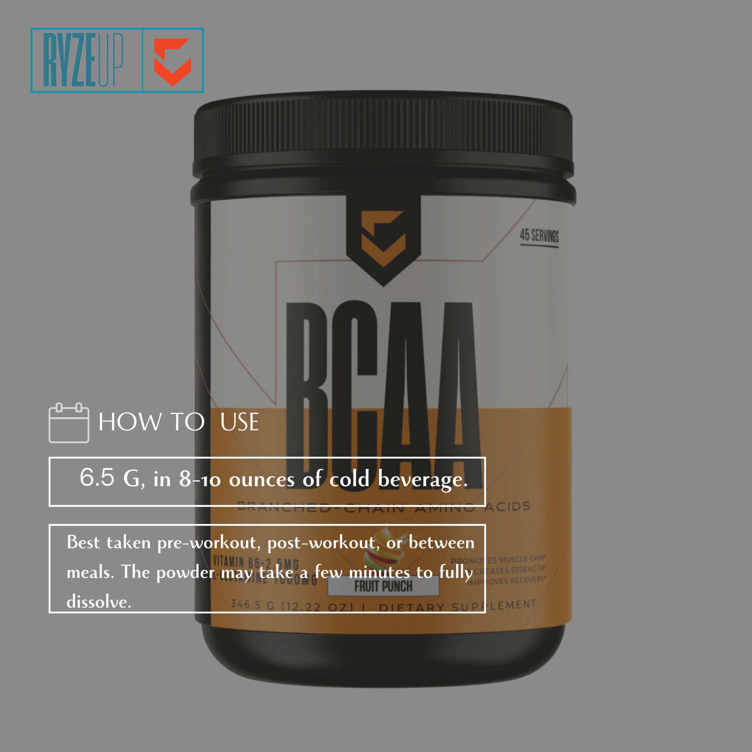 BCAA Powder with Glutamine & Vitamin B6