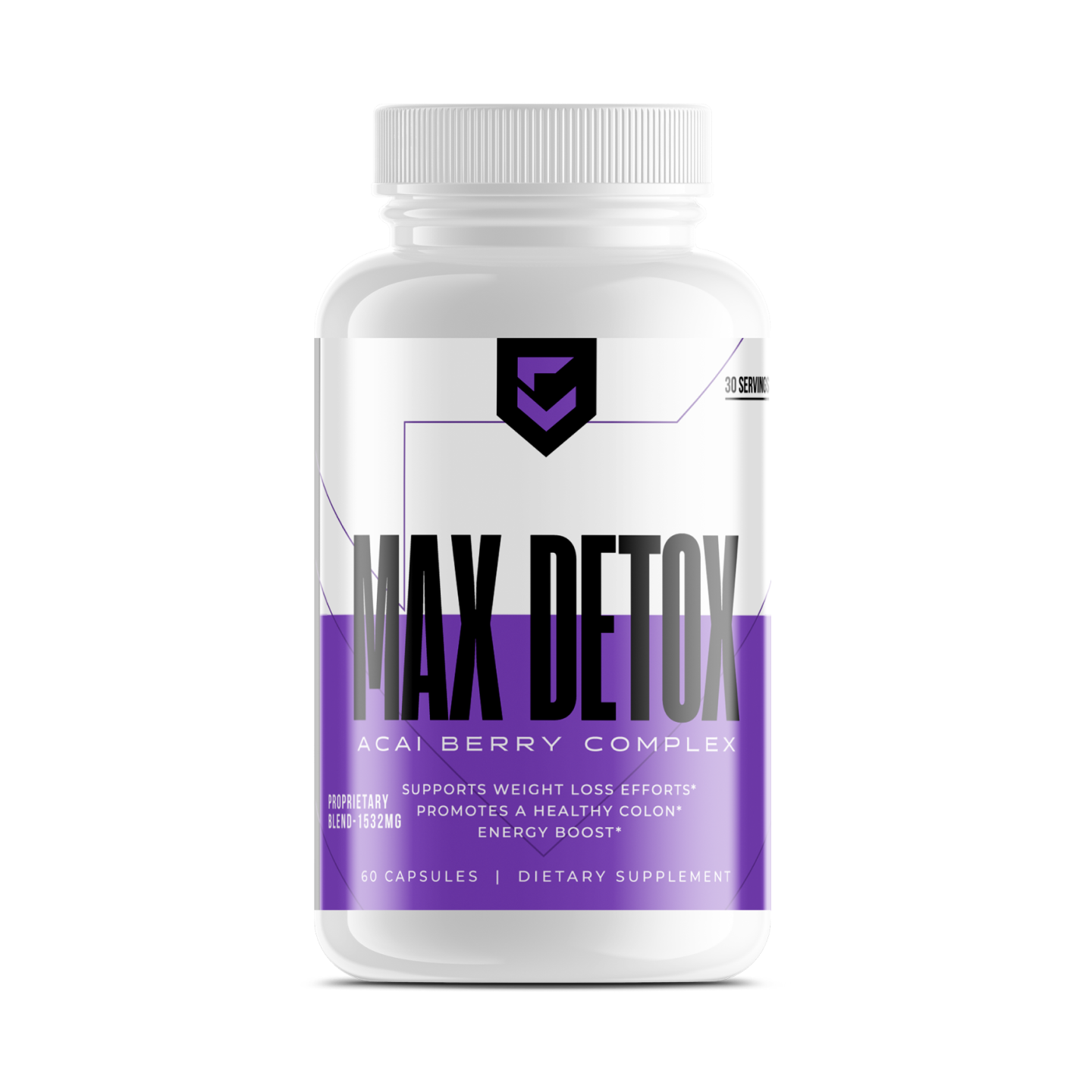 detox supplement, acai berry detox, colon cleanse, natural detox capsules, toxin elimination, digestive health supplement, energy-boosting detox, aloe ferox benefits, chlorella detox, psyllium husk capsules, ginger root appetite control, premium detox formula, natural colon support, all-natural detox, health and wellness supplement